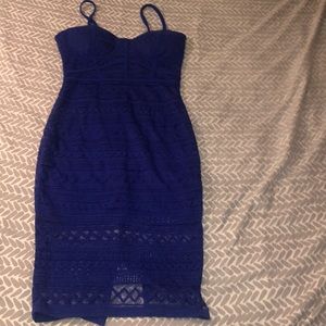 Royal blue bodycon dress
